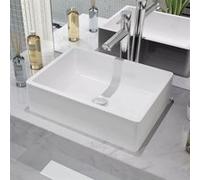 vidaXL Lavabo en céramique 41 x 30 x 12 cm Blanc
