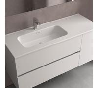 Lavabo Constanza 1100D Sans Siphon Et Bonde Clic-Clac, Pour Meuble 800 Blanc Mat 1110 X 20 X 460 Mm - SALGAR 113786