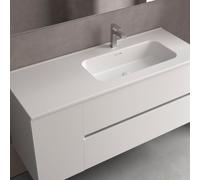 Lavabo Constanza 1200I Sans Siphon Et Bonde Clic-Clac, Pour Meuble 900 Blanc Mat 1210 X 20 X 460 Mm - SALGAR 113787