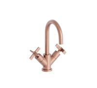 Lavabo Cross Road Melangeur Monotrou + Vidage Or Rose Brosse Robinetterie CROSS ROAD - CRISTINA ONDYNA CR22634P