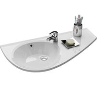Lavabo d'angle pratique | Lavabo salle de bain | Lavabo suspendu avec trou pour robinetterie et trop-plein | Lavabo AVOCADO 85 x 45 cm droite gauche RAVAK (Droite)