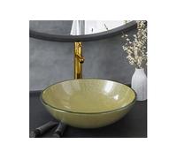 Lavabo de Bain avec Robinet et Drain à Poussoir Vasque à Poser de Toilette Lave-mains de Salle de Bain Lavabo de 3098461