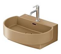 Duravit Balcoon lavabo, plage de robinetterie, 1 trou de robinetterie, avec trop-plein, avec robinetterie Push-Open, largeur 600mm, 241160AM00, Couleur: Clay terra Mat
