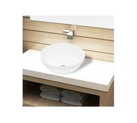 Lavabo de salle de bain Céramique Rond Blanc