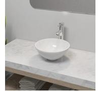 Lavabo de salle de bain en céramique - vidaxl - 325x140 mm - Blanc - Mitigeur céramique