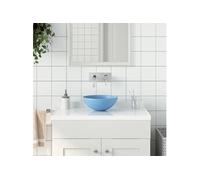 Lavabo de Salle de Bain Rond Vasque à Poser de Toilette Lave-mains de Cuisine Salle Cosmétique Maison Intérieur 146978