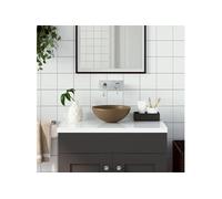 Lavabo de Salle de Bain Rond Vasque à Poser de Toilette Lave-mains de Cuisine Salle Cosmétique Maison Intérieur 146985