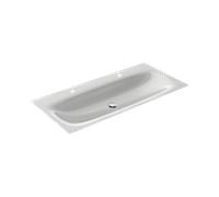 Keuco Edition 11 Art Vasque double encastrée 32590551202 Manhattan, 120,6 x 0,4 x 49,3 cm, 2 x 1 trou pour robinet