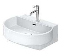 Lavabo de balcon Duravit 241160AA00 60 x 48 cm, blanc brillant, avec trou pour robinetterie, trop-plein, banc pour trou pour robinetterie