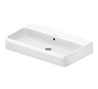 Lavabo Duravit Collection One 2382800060 80 x 47 cm, blanc brillant, sans perçage pour robinetterie, avec trop-plein, plateforme pour perçage.