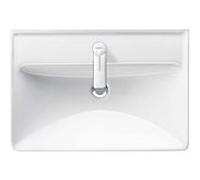 Lavabo Duravit D-Neo 23666500001 65cm, wondergliss blanc, avec trou pour robinet et trop-plein