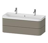 Duravit Happy D.2 Meuble avec plan vasque, 2 tiroirs, HP4379O92920000, c-shaped