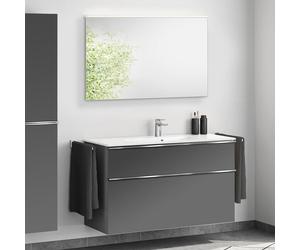 Lavabo Duravit ME by Starck avec meuble bas evineo ineo4 l: 123 cm, avec poignée, avec miroir,, 233612AA00+BE0268AN+BEA012MI,