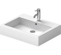 Duravit Vero lavabo 60x47 cm rectangulaire classique-de meuble blanc brillant 0454600027