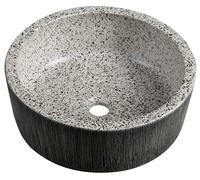 Lavabo en céramique à poser PRIORI, diamètre 41 cm, granit