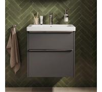 Lavabo en céramique Duravit Joviva avec meuble sous-vasque de 60 cm