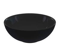 Lavabo en céramique - vidaXL - Ø28x10 cm - Noir brillant - Installation comptoir - Résistant aux rayures