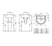Lavabo en grès PORCHER ULYSSE 2 - Blanc - 55x46cm - Sélection HLM