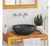 vidaXL Lavabo Gris Ø40x12 cm Marbre