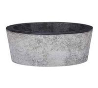 vidaXL Vasque à poser en marbre noir Ø40x15 cm – Forme ronde