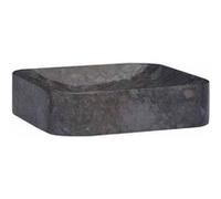 vidaXL Lavabo noir 40x40x10 cm marbre
