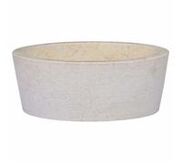 vidaXL Lavabo crème Ø40x15 cm Marbre