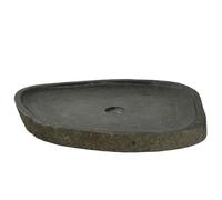 vidaXL Lavabo Gris (38-45) x (38-45) x 12 cm Pierre de rivière