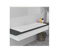 vidaXL Lavabo encastré 101 x 39,5 x 18,5 cm Céramique blanche