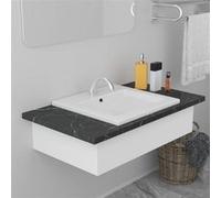 vidaXL Lavabo encastré 42 x 39 x 18 cm Céramique Blanc