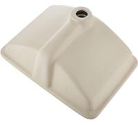 Lavabo encastré, 530 x 375 mm, lavabo rectangulaire en céramique blanche avec trou de trop-plein, lavabo moderne à encastrer sous le comptoir, lavabo rectangulaire pour petits espaces