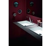 Lavabo encastré Alape EB.ME500 2226503000 500 x 375 mm, blanc, sans perçage pour robinetterie ni trop-plein