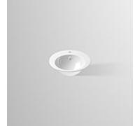 Lavabo encastré Alape EBK450H 2004000000 Ø 45 cm, blanc, avec trou de robinetterie et trop-plein