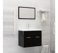 vidaXL Lavabo encastré avec robinet – Céramique blanche 61x39x18 cm