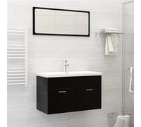 vidaXL Lavabo encastré avec robinet 81x39x18 cm céramique blanche