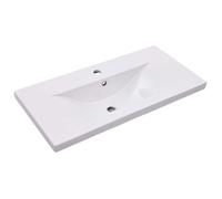 Lavabo encastré Céramique - vidaXL - céramique - blanc - 81 x 39,5 x 18,5 cm 457out64l