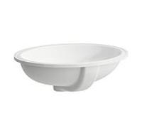 LAUFEN Savoy lavabo à encastrer, montage par dessous, sans trou pour robinet, avec trop-plein, dessous poncé, ovale, 500x416mm, H8189430001091, Couleur: Blanc