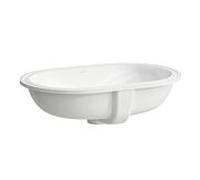 Laufen Lavabo à encastrer Savoy H8189460001091 ovale 575×375 mm blanc, sans perçage, trop-plein
