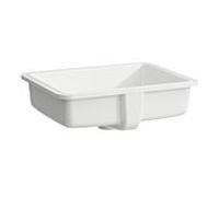 Laufen Savoy - Lavabo encastré 44x33 cm, avec trop-plein, sans trou pour robinetterie, blanc H8189480001551