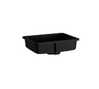 Lavabo encastré Laufen Savoy H8189487161091 50 x 39,5 cm, à poser sous plan, sans perçage pour robinetterie, rectangulaire, avec trop-plein, noir mat