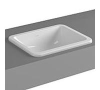 Lavabo encastré VitrA S20 5473B003-0642 45 x 37 cm, blanc, avec trop-plein/sans trou de robinetterie