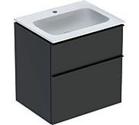 Geberit iCon lavabo avec meuble bas 60 cm 502331JK1 Ensemble lavabo 60x63x48cm, blanc /KeraTect, corps/poignée lave mat