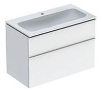 Lavabo Geberit iCon avec meuble sous-vasque 90 cm 502337011 Ensemble lavabo 90x63x48cm, blanc , corps blanc brillant, poignée blanc mate