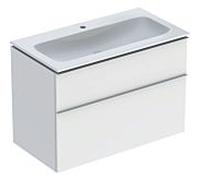 Geberit iCon lavabo avec meuble bas 90 cm 502337013 Ensemble lavabo 90x63x48cm, blanc , corps/poignée blanc mat