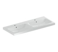 Lavabo Geberit Icon Light 120x48x15.5cm 2 lavabos 1 trou de robinet à gauche et à droite avec trop-plein Céramique Blanc brillant 501.838.00.1