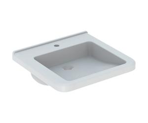Lavabo Geberit Renova Comfort Square adapté PMR 55x52.5cm ss trop-plein Blc - GEBERIT 128557000
