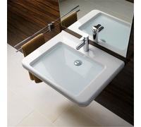 Geberit Lavabo Renova Comfort Square 65x55 cm Sans trop-plein PMR Blanc 128667000