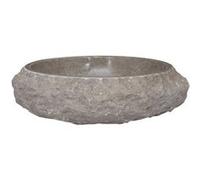 vidaXL Lavabo Ø40 x 12 cm Marbre Gris