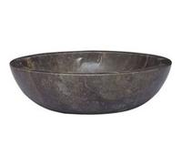 vidaXL Lavabo à poser Marbre gris Ø40x12 cm - Fait à la main