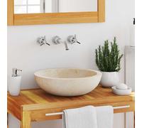 Lavabo Gris Ø40x12 cm Marbre Vasque Lave-mains Salle de Bain Toilette vidaXL