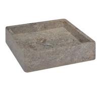 vidaXL Lavabo Marbre Gris 40x40x10 cm, fait main et facile à nettoyer